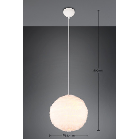 Lampa wisząca Furry, beżowa, Reality | Design i Komfort
