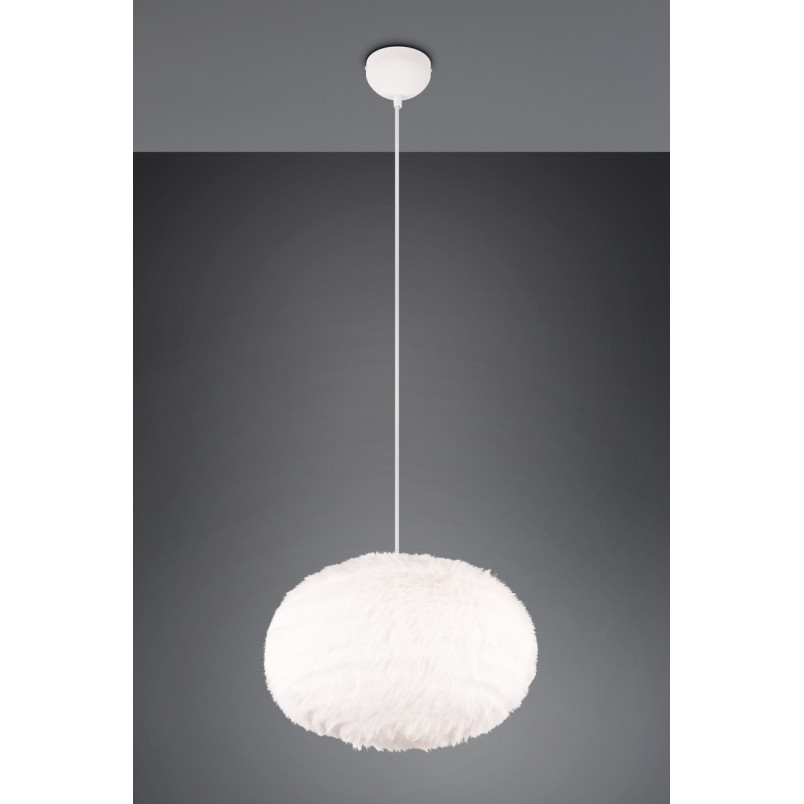Lampa wisząca Furry - Beżowa kula | Reality