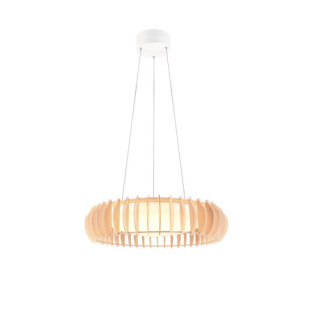 Lampa wisząca LED Monte 60cm - drewno, pilot | Reality