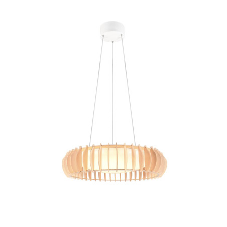 Lampa wisząca LED Monte 60cm - drewno, pilot | Reality
