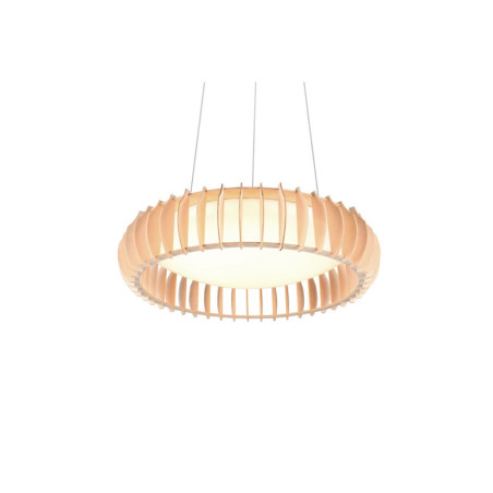 Lampa wisząca LED Monte 60cm - drewno, pilot | Reality