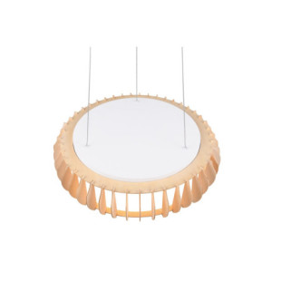 Lampa wisząca LED Monte 60cm - drewno, pilot | Reality