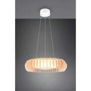 Lampa wisząca LED Monte 60cm - drewno, pilot | Reality