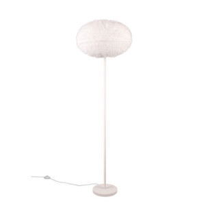 Lampa podłogowa futrzana kula Furry 50cm H154cm piaskowa Reality