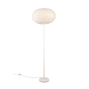 Lampa podłogowa futrzana kula Furry 50cm H154cm piaskowa Reality
