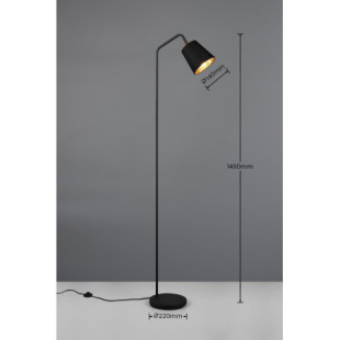 Lampa podłogowa czarna Buddy Reality | 148cm | Sklep z lampami