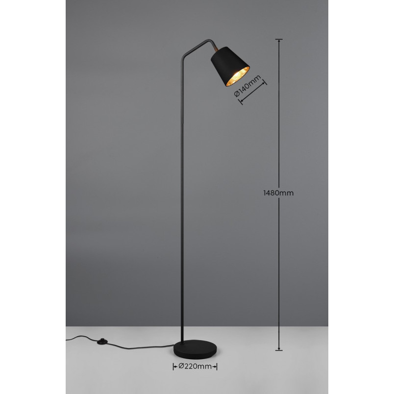 Lampa podłogowa czarna Buddy Reality | 148cm | Sklep z lampami