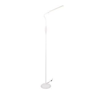 Lampa podłogowa ze ściemniaczem Toro LED 145cm biała Reality
