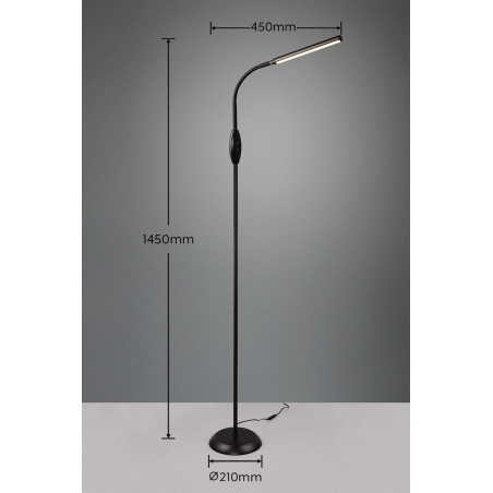 Lampa podłogowa LED Toro | Ściemniacz, Regulacja Barwy | Reality