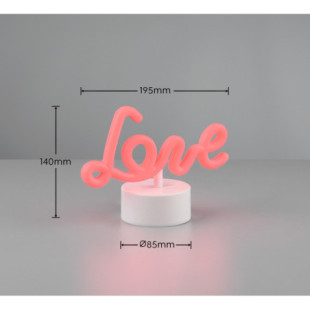 Lampa dla dziecka Amor LED czerwona Reality - Przytulne światło!