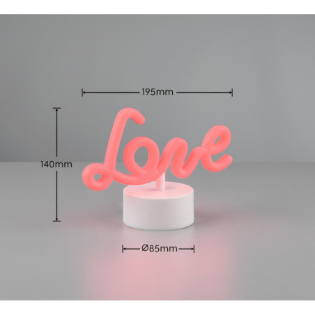 Lampa dla dziecka Amor LED czerwona Reality - Przytulne światło!