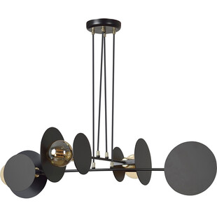 Lampa wisząca loft Idea IV czarna Emibig | 96cm