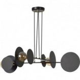 Lampa wisząca loft Idea IV czarna Emibig | 96cm
