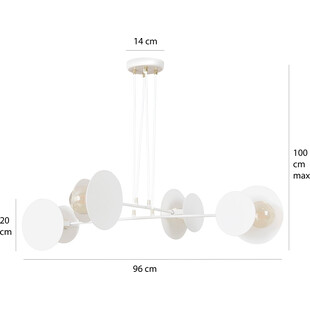Lampa wisząca skandynawska Idea IV biała Emibig | Kup teraz!