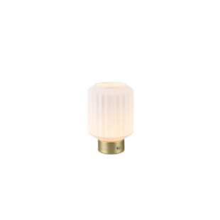 Lampa szklana na szafkę nocną Lord LED 3000K biały / mosiądz Reality