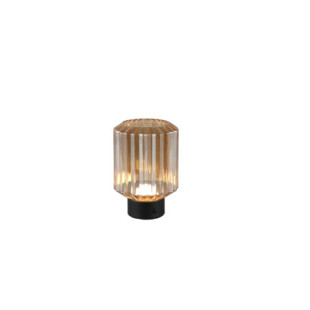 Lampa szklana na szafkę nocną Lord LED 3000K bursztynowy / czarny Reality