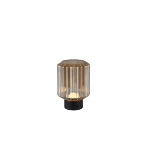 Lampa szklana na szafkę nocną Lord LED 3000K bursztynowy / czarny Reality