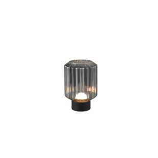 Lampa szklana na szafkę nocną Lord LED 3000K szary / czarny Reality