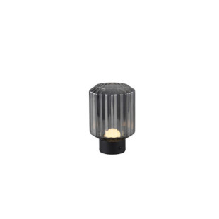 Lampa szklana na szafkę nocną Lord LED 3000K szary / czarny Reality