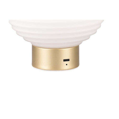 Lampa stołowa Pearl LED biała/mosiądz Reality | Sklep z lampami