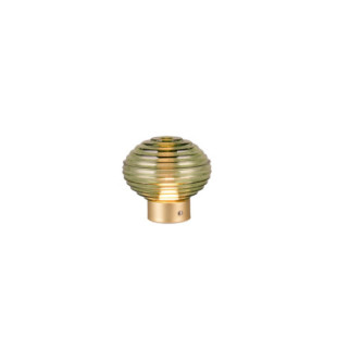 Lampa stołowa szklana Pearl LED 3000K 15,5cm zielony / mosiądz Reality