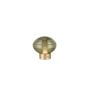 Lampa stołowa szklana Pearl LED 3000K 15,5cm zielony / mosiądz Reality
