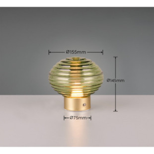 Lampa stołowa szklana Pearl zielona - Reality | Elegancki design