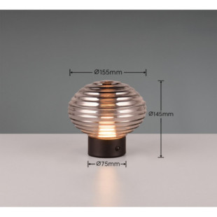 Lampa stołowa szklana Reality Pearl LED - Retro Design
