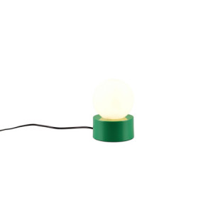Lampka nocna szklana kula Countess 12cm biało-zielona Reality