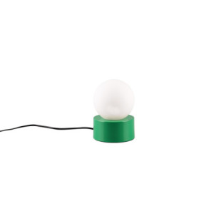 Lampka nocna szklana kula Countess 12cm biało-zielona Reality
