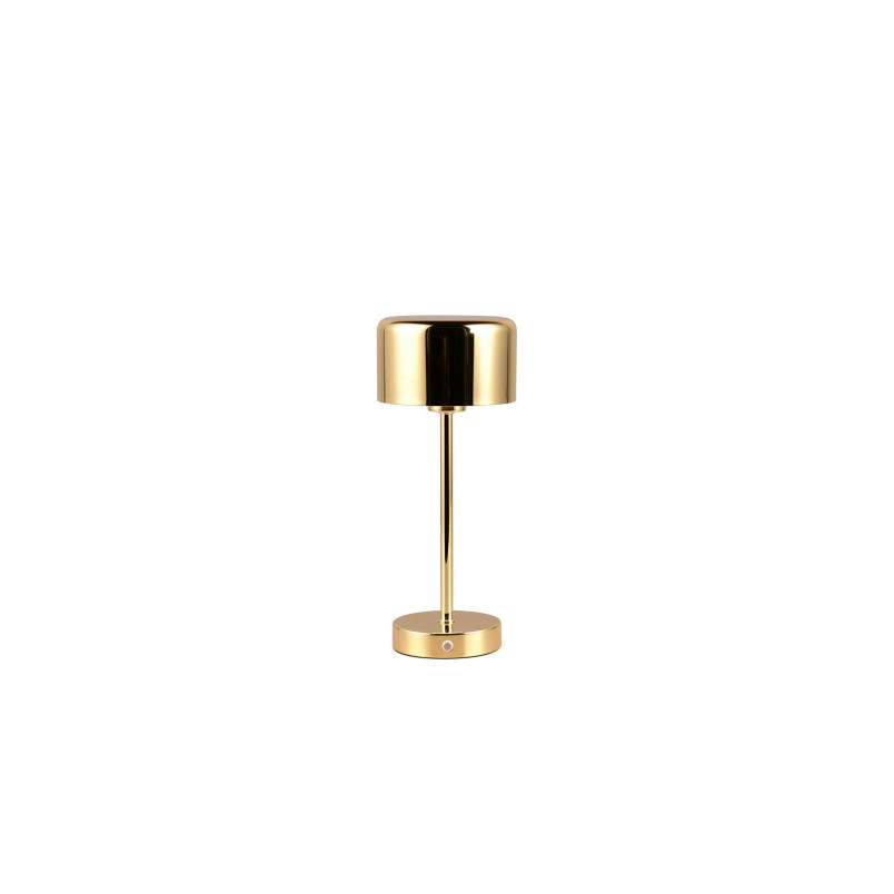 Lampa stołowa LED Jeff - Mosiądz, USB, Ściemniacz | Reality