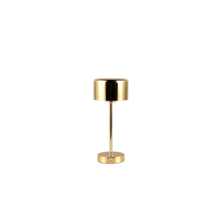 Lampa stołowa LED Jeff - Mosiądz, USB, Ściemniacz | Reality