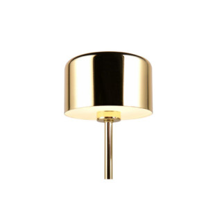 Lampa stołowa minimalistyczna z usb Jeff LED polerowany mosiądz Reality