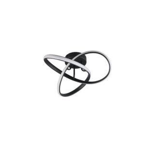 Plafon LED Meo Reality | Nowoczesny, Czarny Mat, 40cm