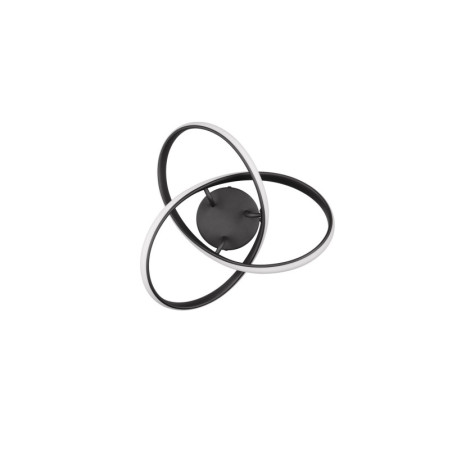 Plafon LED Meo Reality | Nowoczesny, Czarny Mat, 40cm