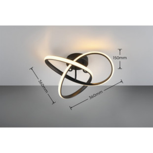 Plafon LED Meo Reality | Nowoczesny, Czarny Mat, 40cm