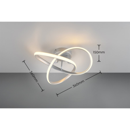 Plafon LED Reality Meo 40cm Tytanowy | Nowoczesne Oświetlenie