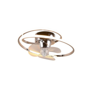 Plafon z pilotem i wiatrakiem Umea LED 50cm chrom Reality