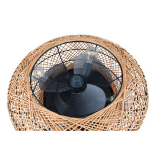 Plafon Boho Lillesand z wiatrakiem | Brązowy | Reality
