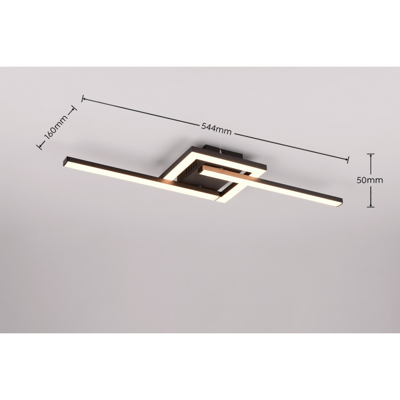 Plafon LED Viale Reality - Nowoczesny, Regulowany, Czarny Mat