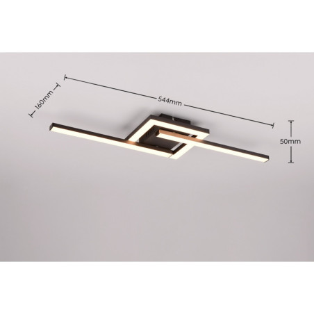 Plafon LED Viale Reality - Nowoczesny, Regulowany, Czarny Mat