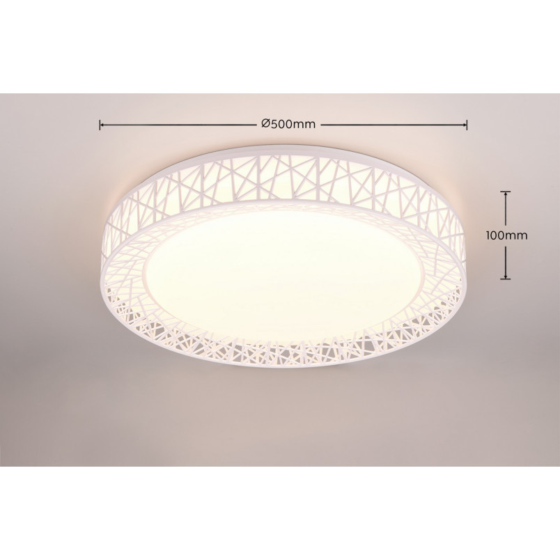 Plafon LED Cluster biały z pilotem | Reality - 48cm