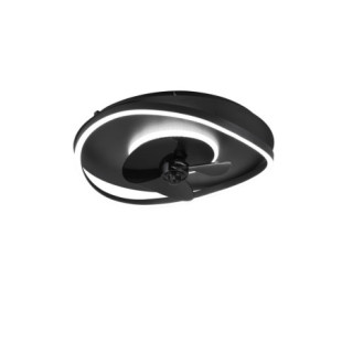 Plafon z pilotem i wiatrakiem Sortland LED 2700-6500K 50cm czarny Reality