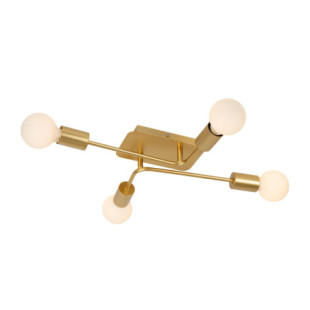 Lampa Sufitowa Lester IV Lucide | Złoty Mosiądz | Sklep z Lampami