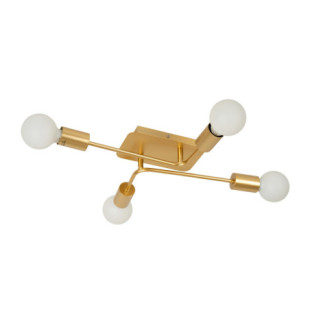 Lampa Sufitowa Lester IV Lucide | Złoty Mosiądz | Sklep z Lampami