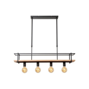 Lampa wisząca Milonga | Loftowa lampa z półką - Lucide