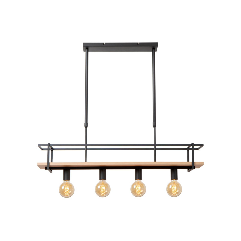 Lampa wisząca Milonga | Loftowa lampa z półką - Lucide