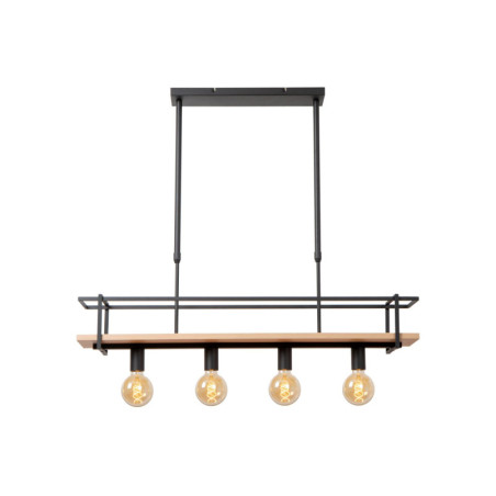 Lampa wisząca Milonga | Loftowa lampa z półką - Lucide
