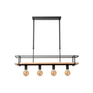 Lampa wisząca Milonga | Loftowa lampa z półką - Lucide
