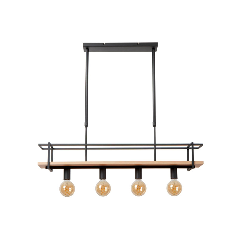 Lampa wisząca Milonga | Loftowa lampa z półką - Lucide
